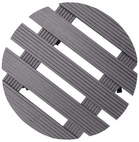 Carrinhos para vasos 4 pcs Ø30x7,5 cm WPC cinzento