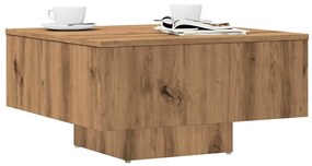 Mesa de centro 60x60x31,5cm derivados madeira carvalho castanho