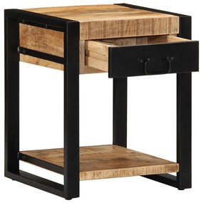 Mesa de apoio 40x40x50 cm madeira de mangueira áspera maciça