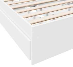 Estrutura cama c/ gavetas 90x190 cm derivados de madeira branco