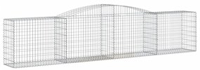 Cestos gabião arqueados 8 pcs 400x50x80/100cm ferro galvanizado