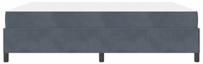 Estrutura da Cama Branco e Cinza Claro 180 x 200 cm Veludo