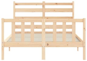 Cama sem colchão 140x190 cm madeira de pinho maciça