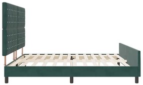Cama vidaXL Verde Escuro 200x200 cm Veludo