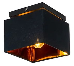 Candeeiro de teto moderno preto com dourado - VT Moderno