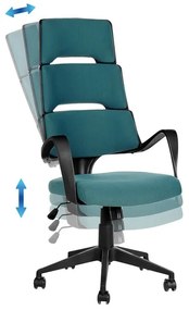 Cadeira de escritório azul GRANDIOSE Beliani