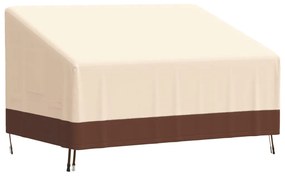 vidaXL Capa para sofá de 2 lugares 137x97x48/74 cm 600D oxford bege