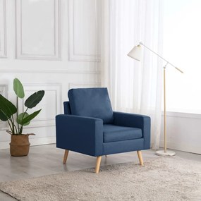288697 vidaXL Poltrona em tecido azul