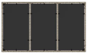 Mesa de jardim c/ tampo vidro 150x90x75 cm vime PE cinza-claro
