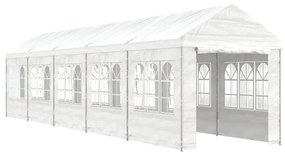 Tenda de Eventos com telhado 11,15x2,28x2,69 m polietileno branco