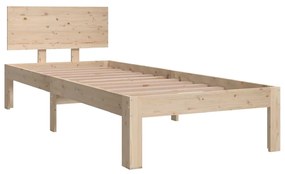 Estrutura de cama pequena solteiro 75x190 cm madeira maciça