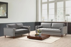 **** Sofá de 3 Lugares Rome – Cinzento Claro – 215x90x70 cm

**