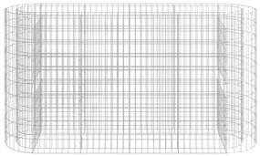 Canteiro elevado/cesto gabião 190x50x100 cm ferro galvanizado