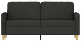 Sofá de 2 lugares tecido 140 cm preto