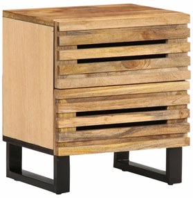 Mesas de cabeceira 2 pcs 40x34x46 cm mangueira áspera maciça