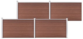 Painel de vedação para jardim 699x106 cm WPC castanho