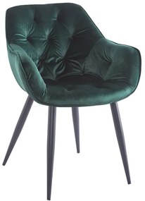 Cadeira Zandel Black Veludo - Verde
