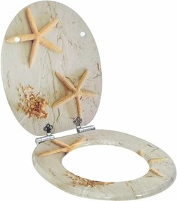 vidaXL Assento de Vaso Sanitário Amarelo e Branco 44 x 38 cm