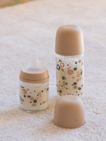 Biberão em vidro, de 120 ml, tetina SXPro S Wonderland SUAVINEX bege