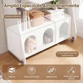 Secretária para Computador com Rodas, 78,5 x 57,5 x 80 cm, Ala Lateral Dobrável, Branco