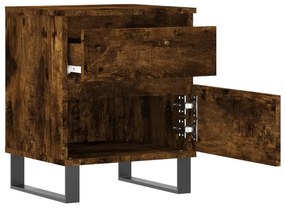 Mesas de cabeceira 2 pcs derivados de madeira carvalho fumado