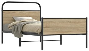 vidaXL Estrutura cama s/ colchão derivados de madeira carvalho sonoma