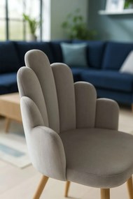 Cadeira Hand Veludo - Cinza