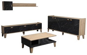 Conjunto de Mobiliário de Sala de Estar Sumer – Carvalho – TV Stand: 1