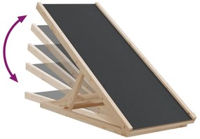 Rampa para cães 100x40 cm madeira de abeto maciça cinzento