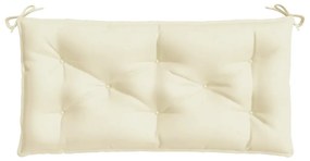 Almofadões p/ banco jardim 2 pcs 100x50x7cm tecido oxford creme
