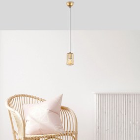 Candeeiro de Teto Kemtel – Dourado Brilhante – 9 x 9 x 126 cm