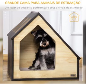 PawHut Casa de Madeira para Cães Casa para Cães para Uso Interior com