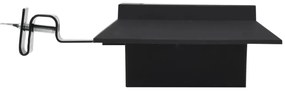 Candeeiro de exterior solar LED 6 pcs preto quadrado 12 cm