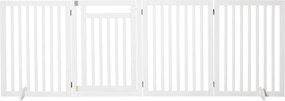 PawHut Grade para Animais de Estimação, Grade de Proteção para Escadas, Grade de Proteção, 4 Peças, Dobrável, Branco | Aosom Portugal