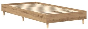 Estrutura de cama sem colchão 90x190 cm carvalho artesanal