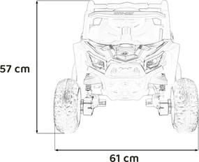 Buggy elétrico para Crianças 12V 4x4 Madman UTV-MX Rodas de espuma EVA Amarelo