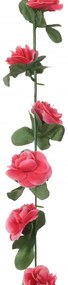 Grinaldas de flores de Natal 6 pcs 250 cm vermelho