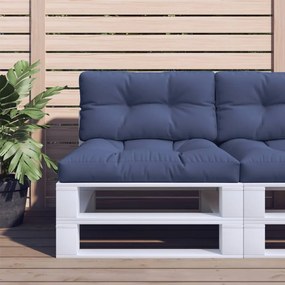 Almofadão para sofá de paletes 80x40x12 cm tecido azul marinho