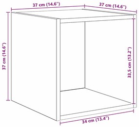 Conjunto de móvel de TV 4 pcs carvalho artisiano