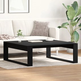 Mesa de Centro vidaXL Preta Carvalho 100x100x35 cm Madeira engenheirad