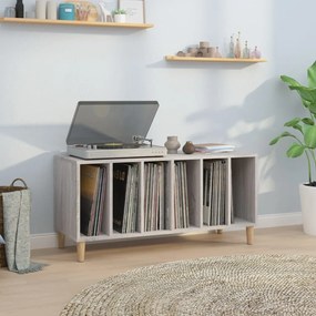 vidaXL Armário p/ discos 100x38x48cm derivados madeira cinzento sonoma
