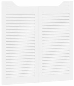 Portas de batente design de persiana 2-Par 80x80 cm branco