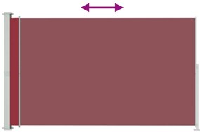 Toldo lateral retrátil para pátio 200x300 cm vermelho