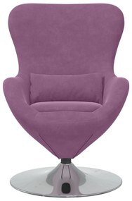 Cadeira Egg de Veludo Roxo