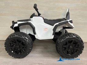 Moto 4 para crianças Eléctrica 906D 12V 2.4G Branco com rodas de borracha