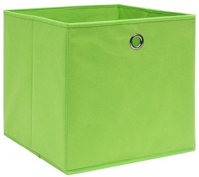 Caixas arrumação 4 pcs 28x28x28 cm tecido-não-tecido verde