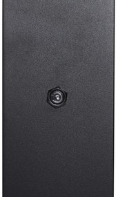 Balizador moderno para exterior preto com vidro fumê 70cm com sensor crepuscular IP44 - Denmark Moderno