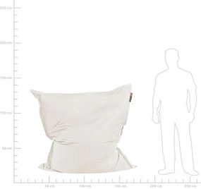 Pufe almofada creme claro 140 x 180 cm FUZZY Beliani