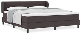 Cama Box com Colchão vidaXL Castanho Escuro 180x200 cm Tecido