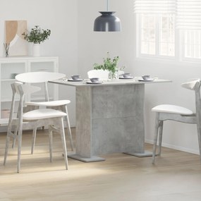 Mesa de jantar vidaXL Cinza Concreto 110x60x75 cm Madeira engenheirada